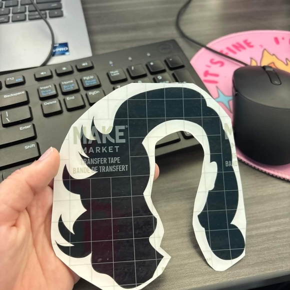 5x5 Vinyl Stickers: Kamala or Trump Wigs - Picture 2 of 2